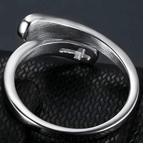ג ' וד תכשיטנים נירוסטה הנוצרי אמונה צלב חתונה אירוסין הצהרת הבטחת אגודל טבעת