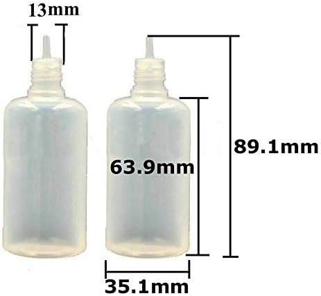 NANSHINE LDPE בקבוקי טפטפת פלסטיק סחוט ריק מיכלי טפטוף עיניים נוזליים עם כובע עמיד לילדים 100 מל X10-שחור