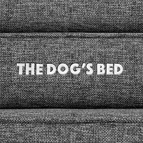 מיטת הכלב זיכרון אורטופדי קצף עמיד למים מיטת כלבים פינתית, בינוני, פשתן אפור, מקל על דלקת פרקים וכאבי