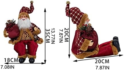 קישוטים לחג המולד של פיפוד סנטה קלאוס פסלון איור חג המולד קישוט תלייה קישוט עץ חג המולד בובת סנטה