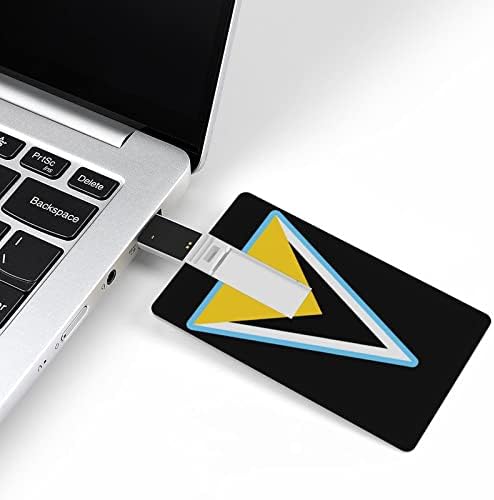 כרטיס הדגל של סנט לוסיה USB 2.0 כונן הבזק 32 גרם/64 גרם מודפס מצחיק