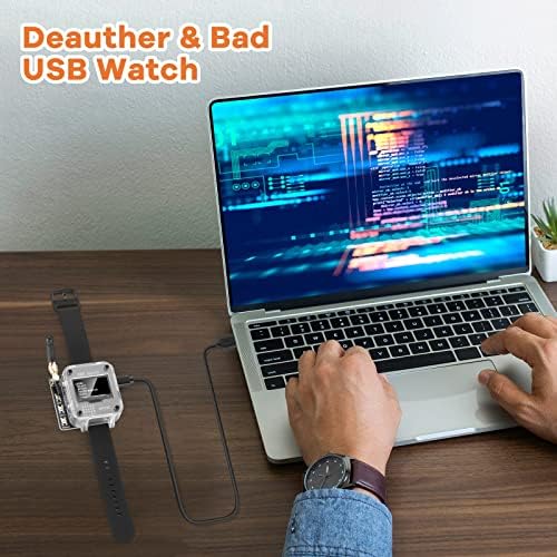 Aursinc wifi deauther & bad usb watch v4+dstike wifi Duck v2 USB מקלדת USB באמצעות שפת סקריפט