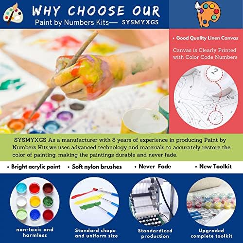 צבע לפי מספרים למבוגרים ילדים ציור ילדים לפי מספרים ערכות ערכות בד שמן בציור עם מברשות צבעי פיגמנטס אקריליות