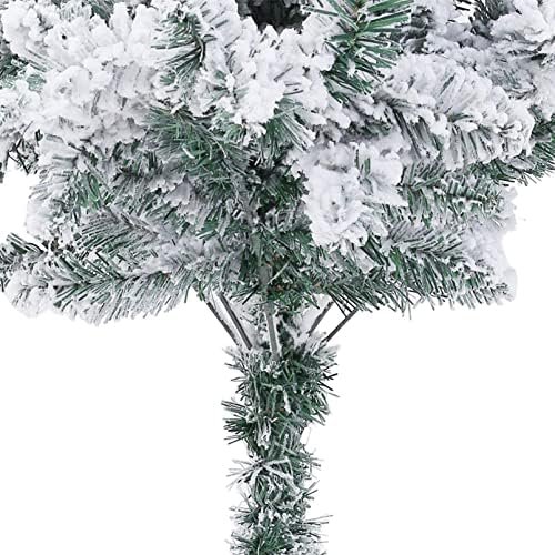 עיצוב עץ חג המולד - עצי עצי אורן מלאכותיים בגודל 7.5ft - עץ חג המולד נוהר שלג לקישוט פנים וחוץ חיצוני