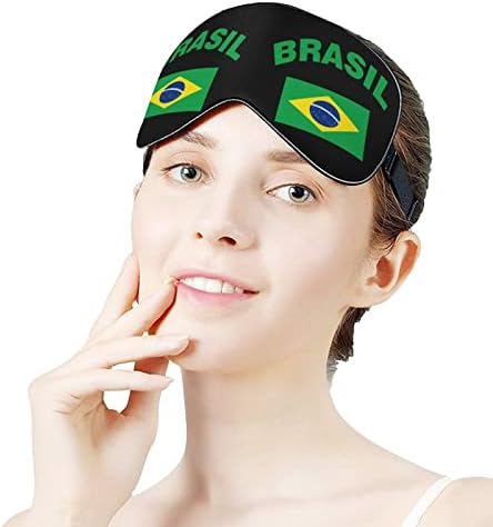 דגל מסכת העיניים ברזיל שינה כיסוי עיניים עם חסימות רצועה מתכווננות עיוורת קלה לטיול יוגה ישנה תנומה