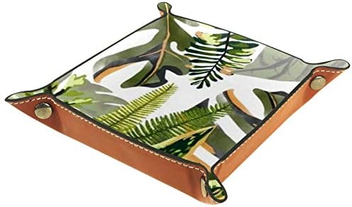 Lyetny עצים טרופיים קופסת אחסון מחזיק סוכריות סנדריס מגש מארגן אחסון שולחני נוח לנסיעות, 16x16 סמ