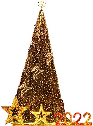 Fifor 9.8-39.4ft עץ חג מולד גדול עם קישוטי LED וקישוטים מעורבים, עץ חג המולד מלאכותי לקניונים מקורה, עיצוב