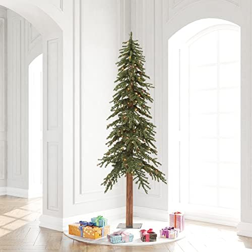 Vickerman 9 'עץ חג המולד המלאכותי האלפיני הטבעי, אורות ליבון רב צבעוניים - עץ חג המולד פו - עיצוב