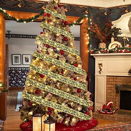 אורות עץ חג המולד הובילו קישוטי עץ חג המולד כפול סרט מיתר סוללה סוללה המופעלת בחתונות גינה בית
