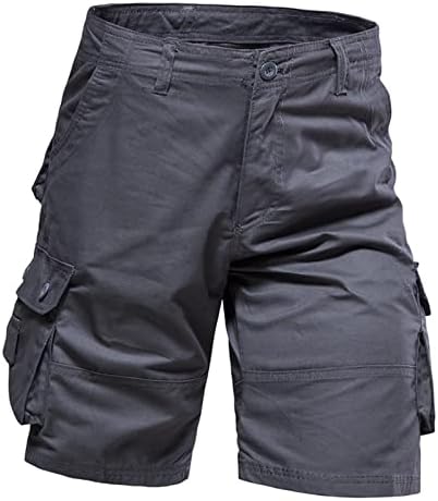 מכנסי מטען לגברים מזדמנים מותניים אלסטיים מזדמנים נמתחים טיולים חיצוניים מכנסיים קצרים רופפים בכושר קלים מכנסי