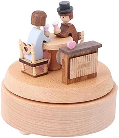 קופסא מוזיקת ​​מעץ של דאובה בעבודת יד אהבה יפה קופסאות מוזיקה קופסאות יום הולדת לחתונה מתנת יום הולדת