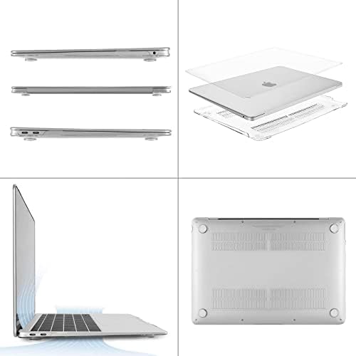 Mosiso תואם ל- MacBook Air 13 אינץ 'מארז 2022-2018 A2337 M1 A2179 A1932, USB-C רכז