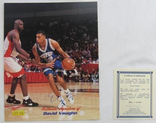 דייוויד ווהן חתם על חתימה אוטומטית 1995 טירונות חתימה 8x10 כרטיס כדורסל W - תמונות NBA עם חתימה