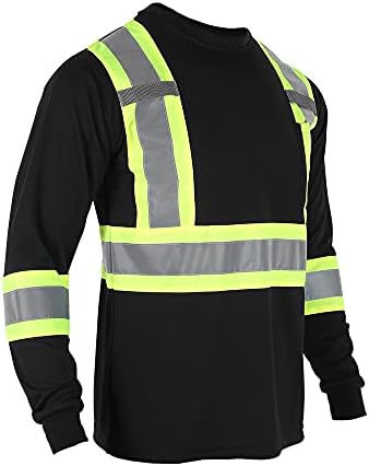 חולצת טיול בטיחות Vendace נראות גבוהה גבוהה 3 חבילות היי מול חולצת עבודות בנייה שרוול ארוך