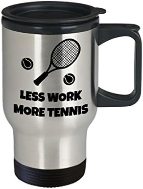 ספל נסיעות קפה טניס הכי טוב מצחיק טניסאי ייחודי כוס תה תה מושלם עבור גברים נשים פחות עובדות יותר טניס