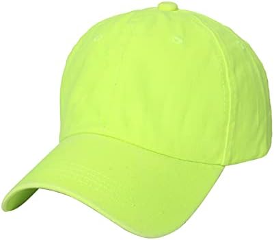 קיץ נקבה מזדמן צבע פלואורסצנטי צבע כובע בייסבול כובע כובע כובע כובע רגיל מתכוונן