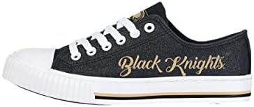 אבירי שחור צבא NCAA צבע נצנצים נצנצים נעלי בד עליונות נמוכות - 6