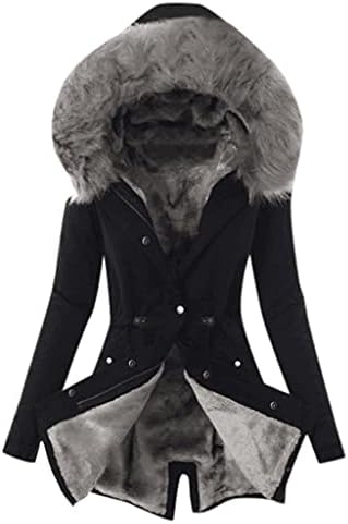מעיל רירית נשים נשים חורף חורף ז'קט ארוך ועבה ארוך מעיל עילוי ברדס גדול