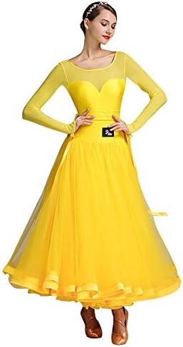 שמלת אולם נשפים צהובה לנשים