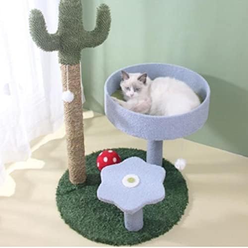 קקטוס חתול עץ חתול טיפוס מגדל יציב קטיפה מוטות חתול הודעות שריטה מערת צעצוע מקורה חתולים פעילות