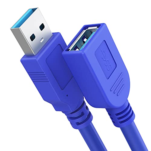 Ormq כבל סיומת USB קצר, כבל הרחבה של USB 3.0 כבל הרחבה USB - כבל הרחבה של זכר לנקבה - כבל 2 רגל