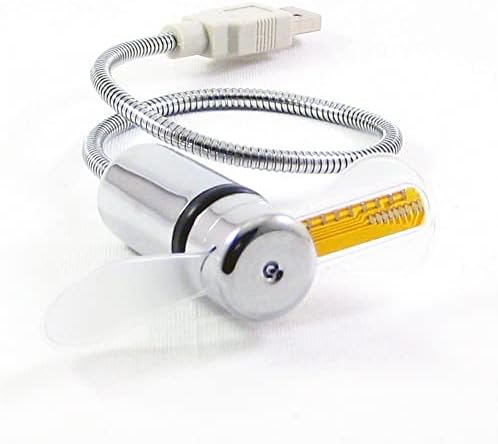 מאוורר USB של Gigicloud עם נורות LED, מאוורר תאורת LED צבעוני USB MINI MINI מאוורר גמיש מצחיק מתנות