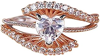 2023 טבעת יהלום זהב ורוד לנשים טבעת אירוסין מתנות תכשיטים טבעות אופנה לנשים