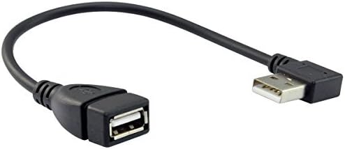 UCEC USB 2.0 כבל הרחבה, מאריך כבל USB USB מתאם 90 מעלות - זווית ימנית זכר לנקבה - 0.7 רגל