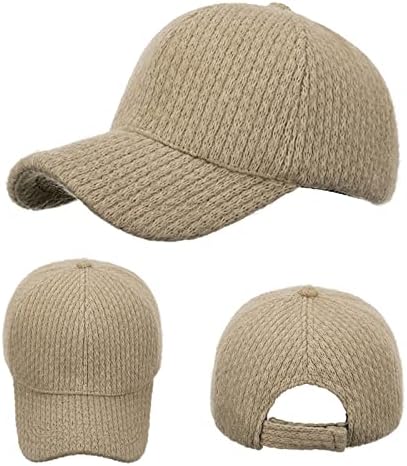 נשים חורף כובע אופנה נשים גברים ספורט מוצק צבע להתחמם סריגה חורף חוף בייסבול כובע היפ הופ כובע שמש