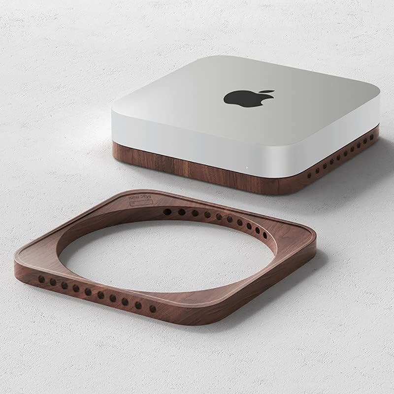הרכבה על שולחן כתיבה של סיקאי תואמת לסטודיו Mac, Mac Mini M1/M2, עגינה מעץ מלא של Mac עבור Mac Mini Stand