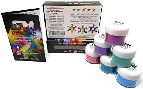 Stardust Mica סבון הכנת אבקת פיגמנט צבעוני דרגה קוסמטית לצבע איפור, שרף, אפוקסי, פרויקטים של יצירה DIY, צבעים אמיתיים