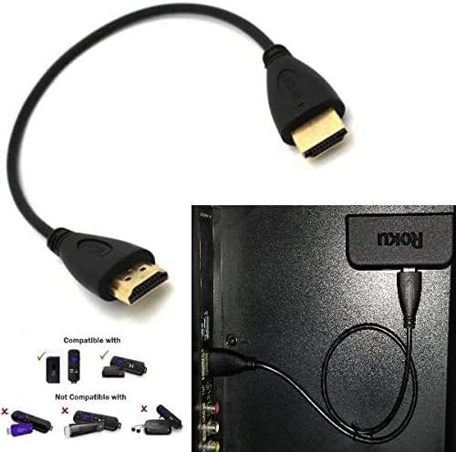 HDMI מאריך כבל חוט כבל מגבר על אות 0.5 מ '1.6ft עבור רוקו פרמייר ורוקו אקספרס סטרימינג שחקני מדיה