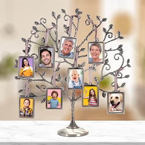 מסגרת תמונה של עץ משפחה BHVXW החזק 9 תמונות תלויות ליום השנה אם אבא יום מתנות לחג המולד