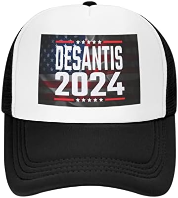 פאופי רון-דסנטיס לנשיא 2024-דסנטיס קמפיין מתנות יוניסקס רשת נהג משאית כובע בייסבול כובעי בייסבול כובע