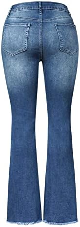 שמלת מכנסיים לנשים עסקים מקרית גודל 22 גבוהה מותן התלקח ג ' ינס לנשים למתוח קרע נמתח עבודה