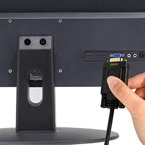 UVOOI HDMI לכבל VGA, 6 מטר חד כיווני HDMI זכר ל- VGA זכר מחשב צג תואם למחשב, מתג, משחק נגן ומכשירי