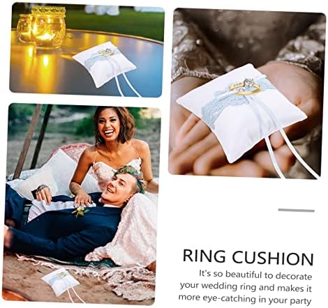 1 יח ' חבילה קשת טבעת כרית כריות לספה טבעת תחרה מחזיק קשת טבעת כרית שעון כריות נישואים כרית טבעת כרית כיכר כרית