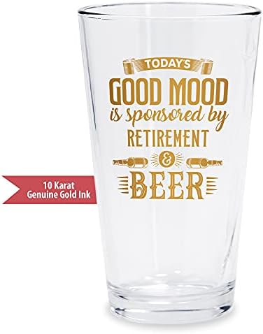 בננות רעות מתנות פרישה לגברים ולנשים-מצב רוח טוב - כוס בירה ליטר 16 עוז עם דיו זהב אמיתי 10 קראט-רעיונות