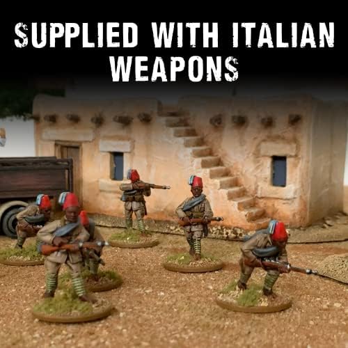 משחקי מלחמה נמסרו מיניאטורות פעולה בורג-סט חיילים קולוניאלי איטלקי, מלחמת העולם 2 מיניאטורות, דמויות