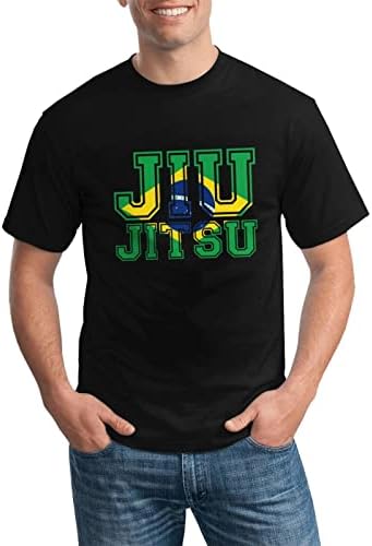 דגל BJJ טי ברזילאי ג'יו ג'יטסו חולצת טריקו שרוול קצר חולצת טריקו צוואר עגול לגברים T למבוגרים