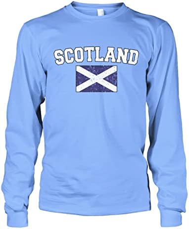 סייברטלה גברים של דהוי במצוקה סקוטי סקוטלנד דגל ארוך שרוול חולצה