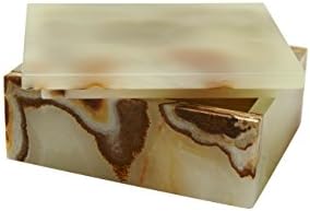 אוסף Asteria Pearl White Marble 5 קופסת מזכרת גימור מלבני מלוטש