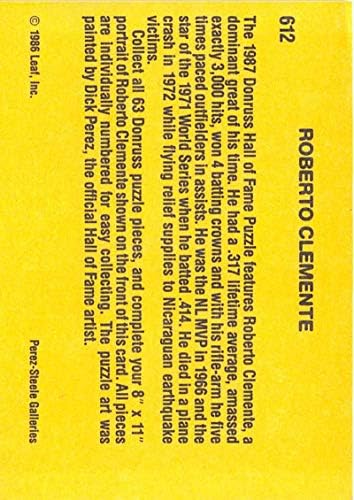 1987 Donruss Roberto Clemente כרטיס בייסבול 612