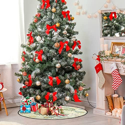 visesunny עץ חג המולד מחצלת מצוירת