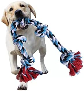 צעצועי חבל כלבים של Dllukmm לחבלים אגרסיביים לחבלים חבלים קשוחים צעצועים לחבל כותנה גדול ובינוני בלתי ניתן להריסה
