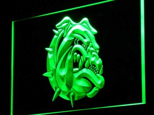 Advpro Bulldog Dog Shop תצוגה Pet LED LED NEON SIGN ירוק 12 x 8.5 אינץ 'ST4S32-J239-G