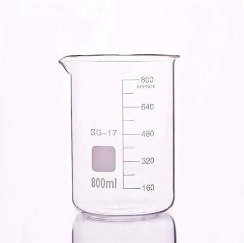 מעבדת גברים הרים 2 יחידות 800 מל כוס זכוכית בצורה נמוכה למעבדה מעבדה מעבדת מעבדה במדידת חינוך מעובה ציוד מדעי