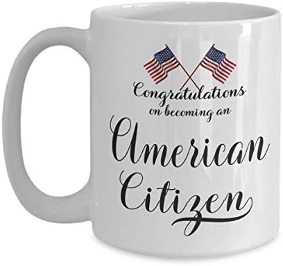 תה כוס חדש אמריקאי אזרח ספל גאה להיות אמריקאי מזל טוב חידוש ארהב אזרחות מתנה קרמיקה קפה כוס