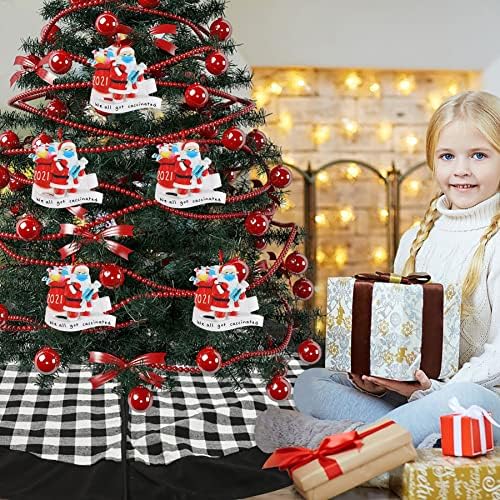 סנטה קלאוס קישוטים, סנטה קלאוס עם לובש פנים מסכת 6 חג המולד עץ בית תפאורה תליון למשפחה