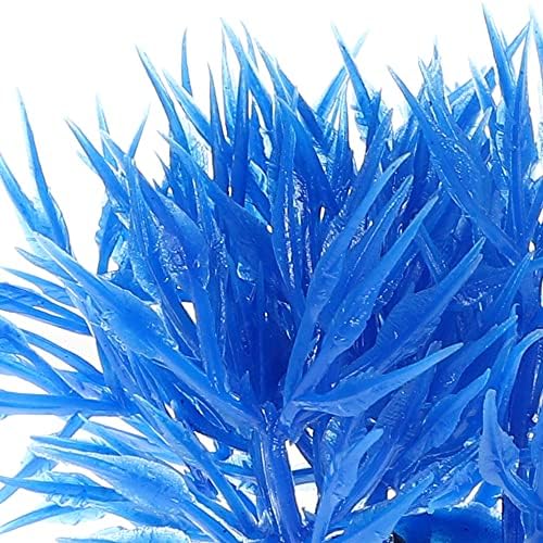 20 יחידות אקווריום פלסטיק צמחים, מלאכותי צמח מים לאקווריום נוף צמחי קישוט, כחול